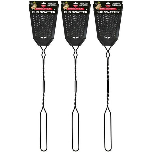 Enoz Sergeant Swat Fly Swatter, Heavy Duty Strength Outdoor Fly Swatter, Black